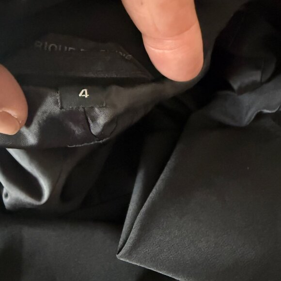 Utex Vintage Black Double-Breasted Trench Coat With Belted Waist & Side Pockets - Picture 6 of 8